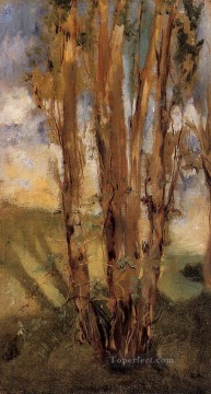  trees Painting - Study of trees Eduard Manet